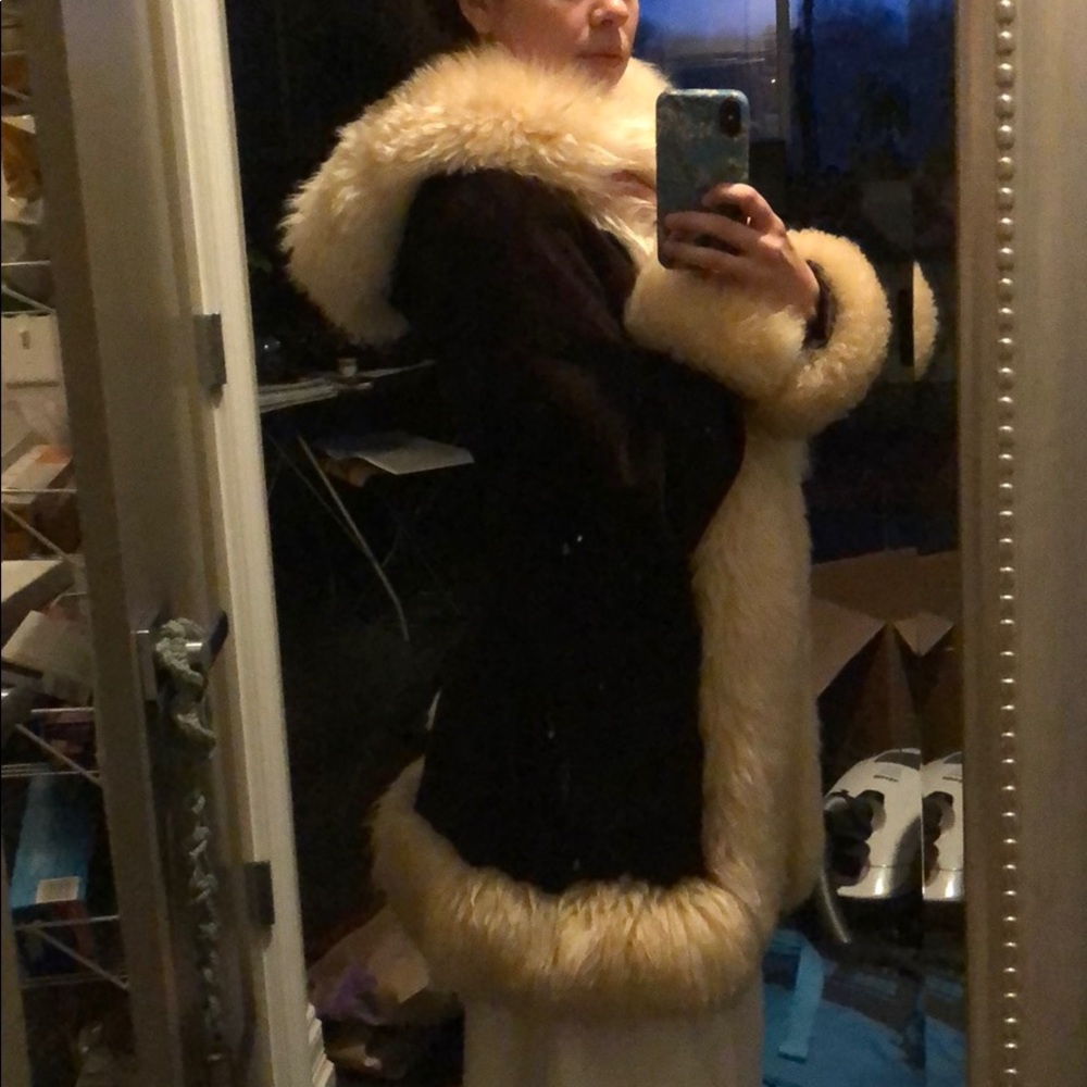 Penny Lane leather and lamb coat - Picture 2 of 8